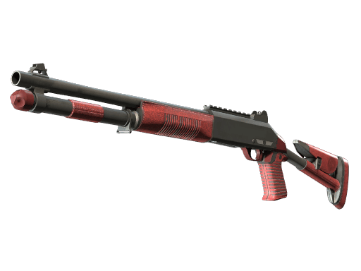 XM1014 | Red Leather (Well-Worn)